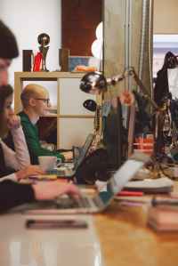 people working in office